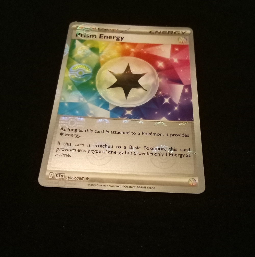 Pokemon Prism Energy 086/086 Poke Ball Pattern Black Bolt Holo